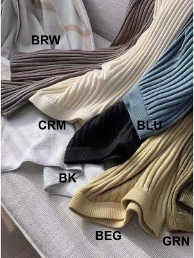 Cashmere Blend Solid Color Knitted Yarn Stretchy Pants 